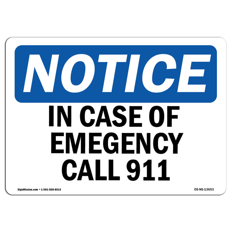 En cas d'urgence, appelez le 911