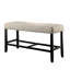 Banc à hauteur de comptoir beige et noir antique avec fabrication en bois massif pour les meubles de salle à manger de style industriel