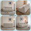 Canapé à causeuse profonde en chenille de 63 po de large à 2 places l 63 po avec poche latérale pour le salon (beige)-2091059449
