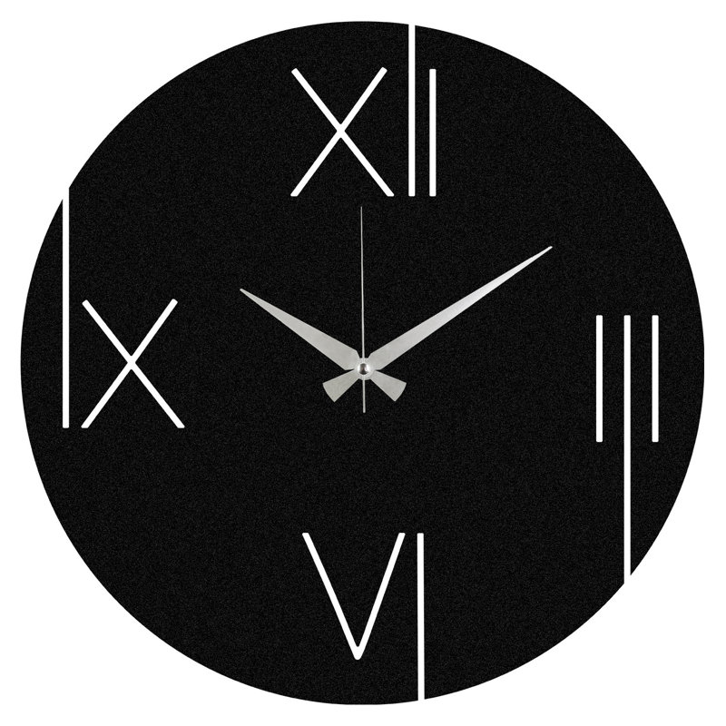 Horloge murale élégante en métal 18,9 po x 18,9 po | Fabrication 100% métal, épaisseur: 0,05 pouce | Nécessite 1 pile AA (non incluse) | Parfait pour les décors modernes et les espaces de vie