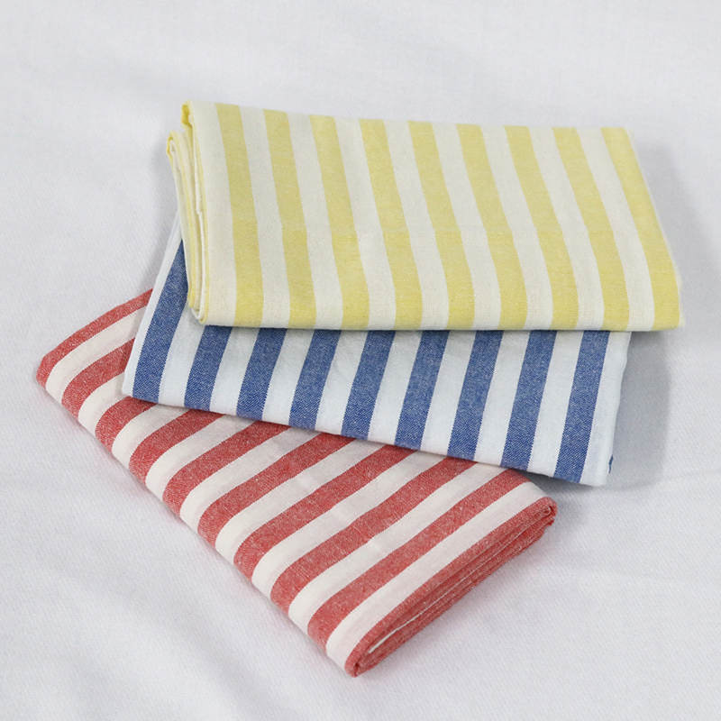 Cotton Stripe Jacquard Tea Towel Kitchen Towel, Red