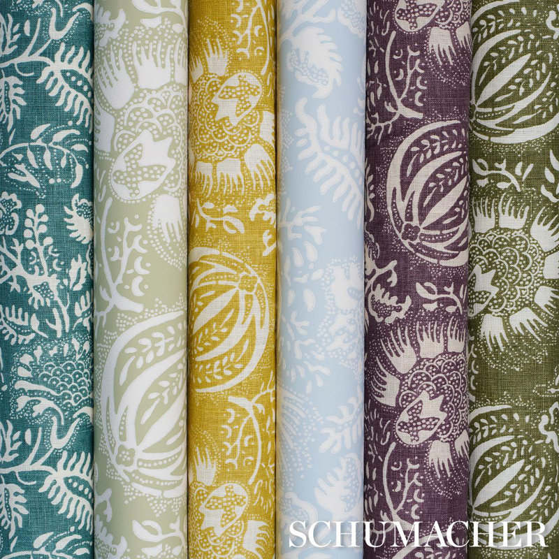 Pomegranate Print Fabric, Aubergine