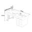 Bureau moderne en ardoise moderne avec cadre doré-1764008910