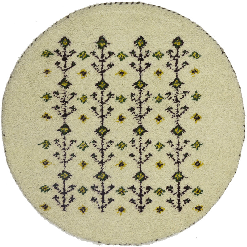 Tapis oriental crème Indo-Gabbeh 2X2