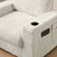 Canapé simple surdimensionné de 42 po, fauteuil en fausse fourrure de lapin avec porte-gobelets, méridienne rembourrée avec repose-pieds avec rangement et accoudoirs, canapé-lit avec siège profond pour le salon, appartement-1700964950