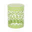 Table de bout d'extérieur en métal vert avec base cylindrique