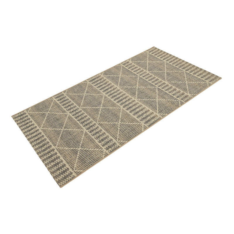 Tapis rayé intérieur / extérieur Azed, Tapis de couloir 2 pi 7 po x 5 pi 3 po