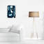 «Abstract One», neutre, bleu, moderne, blanc, impression sur toile-1781450491