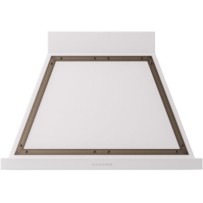 Hotte murale de 36 po de la série Nostalgie II de ILVE (blanc, garniture brunie) Noblesse