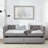 Upholstered Daybed With Two Drawers, With Button And Copper Nail On Square Arms