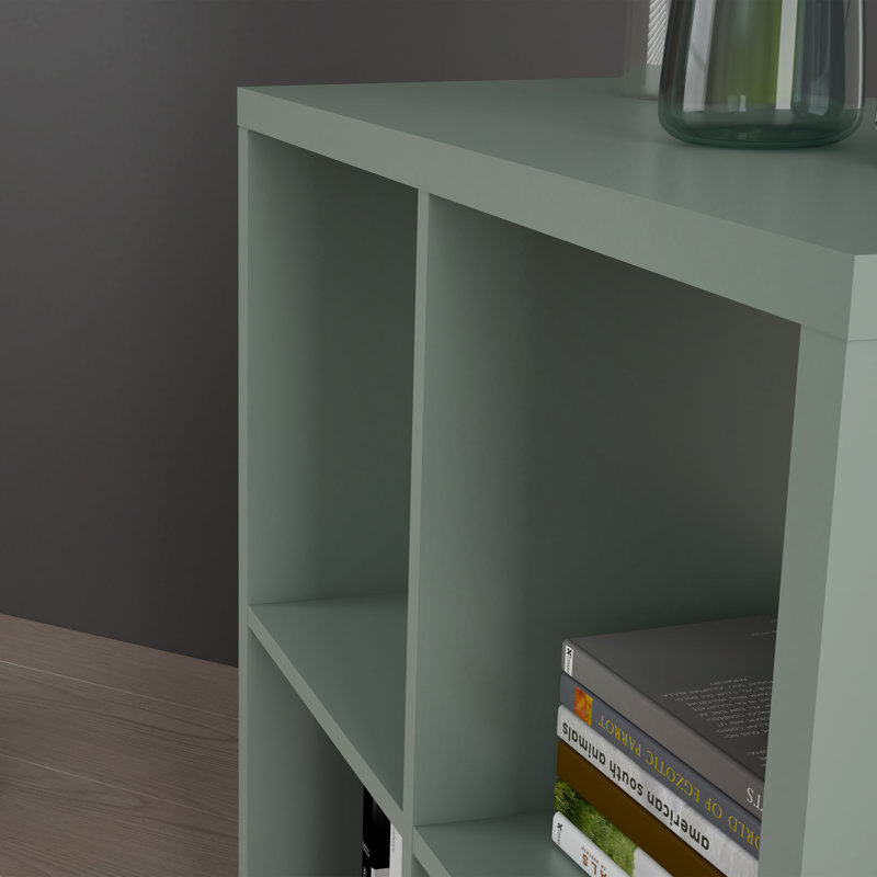 Mauro 72.8cm H x 72.7cm W Cube Bookcase, Green