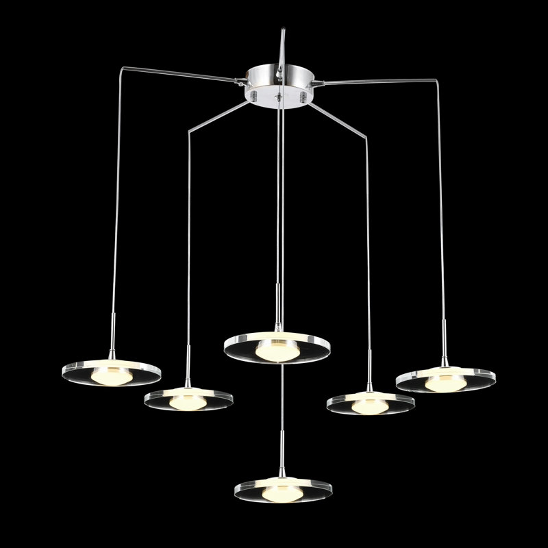 Luminaire suspendu géométrique à 6 lumières DEL