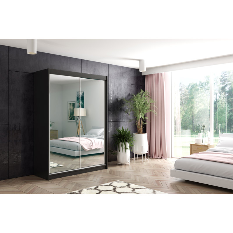 Barsha 2 Door Wardrobe, Black