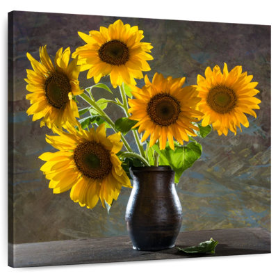 Vase Harnek de tournesols jaunes