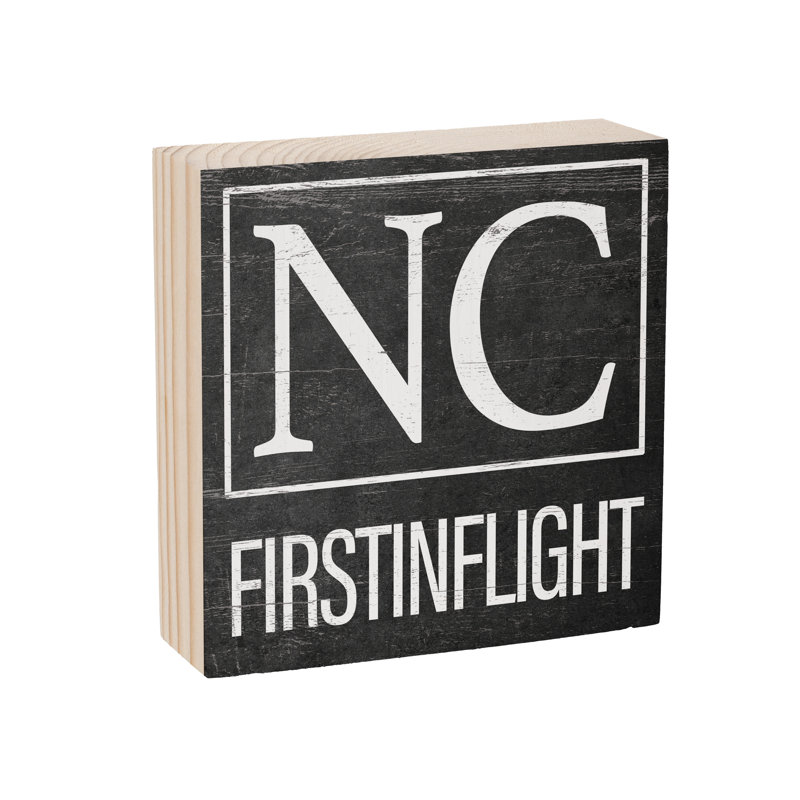 State Wooden Plock North Carolina 6x6"