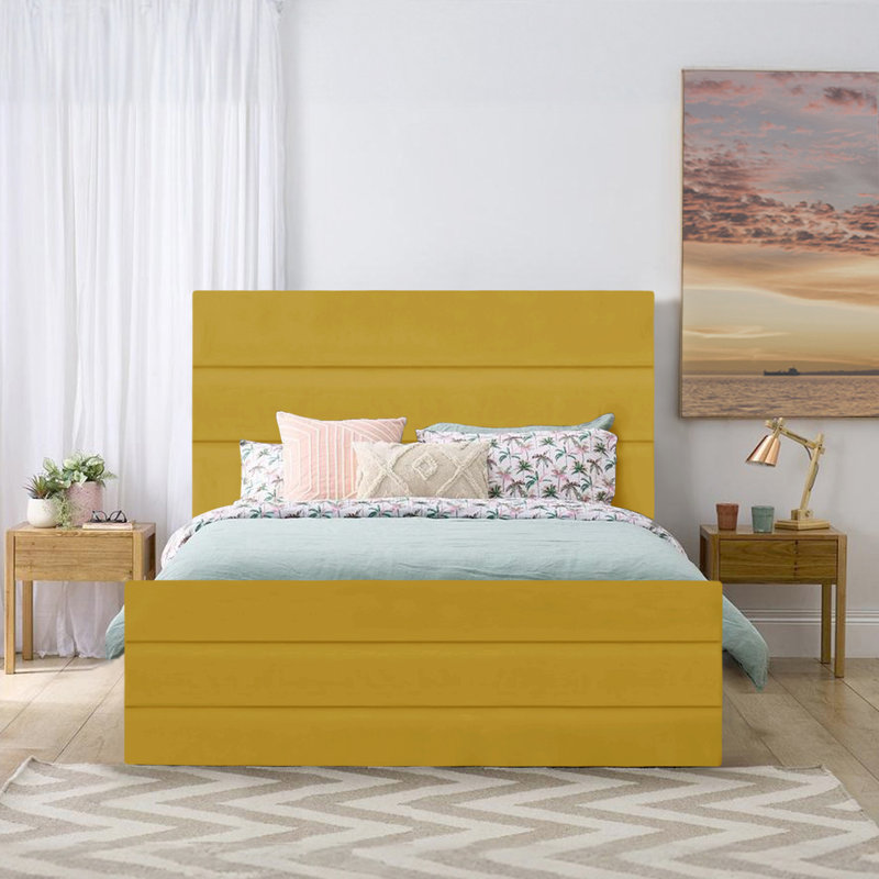 Abrytha Upholstered Ottoman Storage Bed, Turmeric, Double (4'6)
