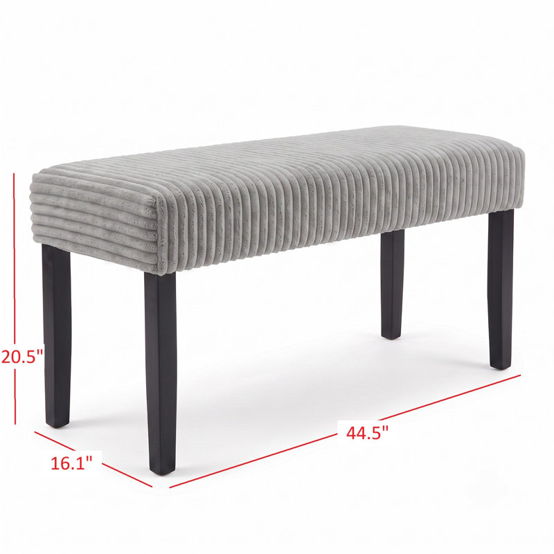 Banc de salle à manger Guymon, Gris clair