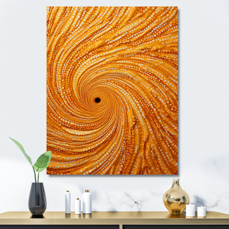 Abstract Spiral Reverie III - Abstract Collages, art mural, Toile tendue, H 40 po x l 30 po x P 1,5 po