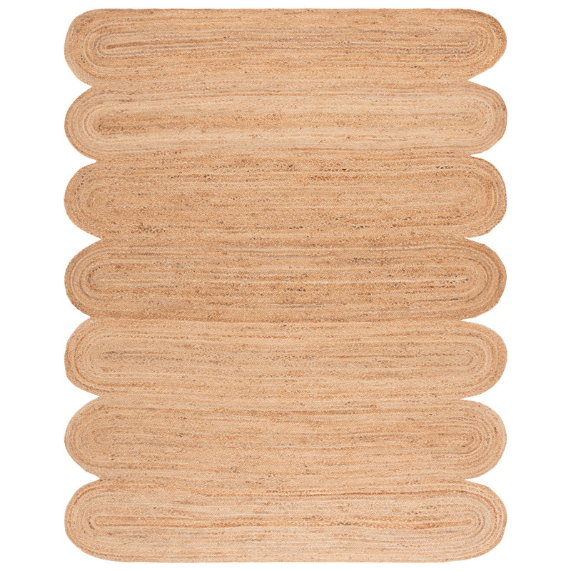 Natural Fiber Hand Woven Jute Pile Rug, Rectangle 8' x 10'