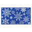 Festive Non-Slip Christmas Doormat – Soft Indoor Outdoor Entry Rug – Washable Welcome Mat with Snowflake Print for Entryway, Kitchen, Living Room – Blue Tint, 50x80cm