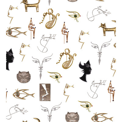 The Wall - Jean Cocteau Joyaux Wallpaper Double Roll by Jean Cocteau
