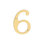 Deltana RN6-6U15 6" Numbers, Solid Brass in Brushed Nickel