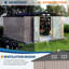 Remise de rangement extérieure en métal 12 pi x 12 pi - Porte verrouillable, ventilation d'air, remise pour outils de jardin et de cour