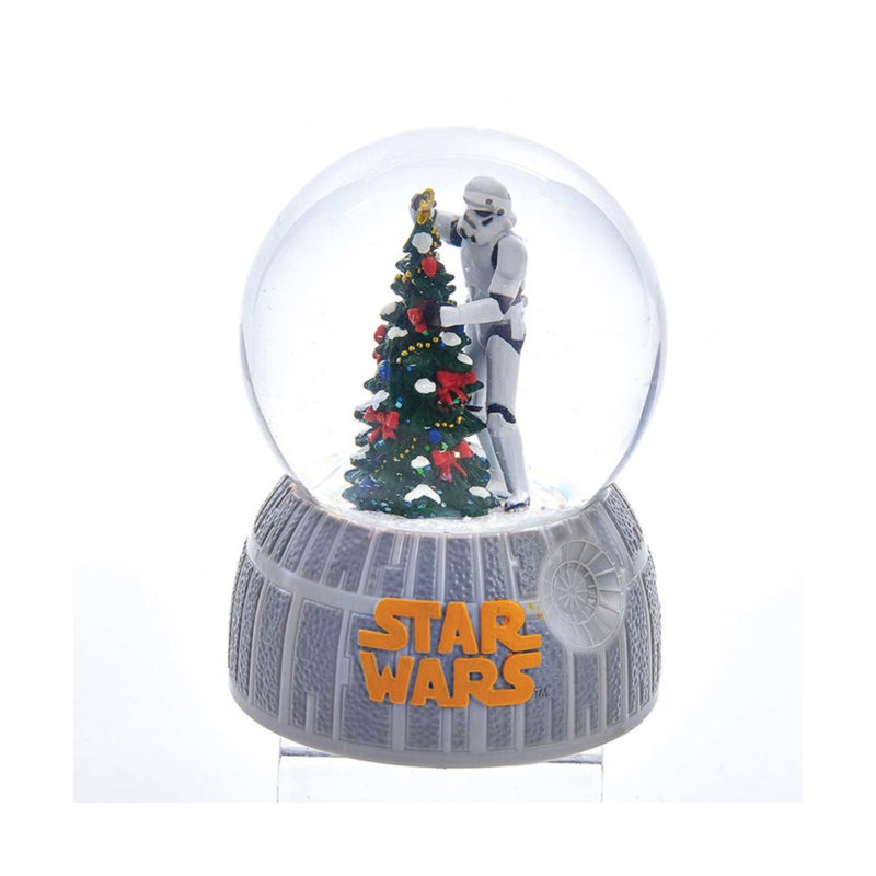 Kurt Adler Wind-Up Musical Storm Trooper Decorating Christmas Tree Jingle Bells Water Globe