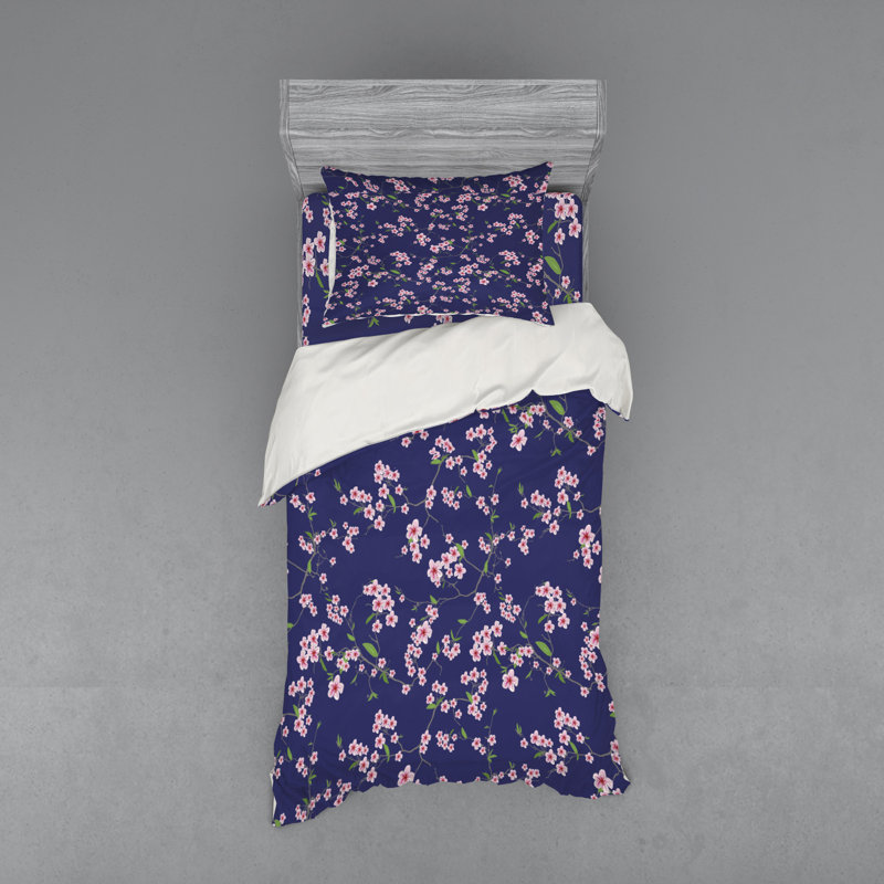 Eclectic Polyester Floral Duvet Cover, Twin XL Duvet Cover + 2 Additional Pieces