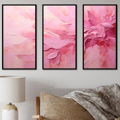 Lugenia - Fuschia, ensemble d'art mural