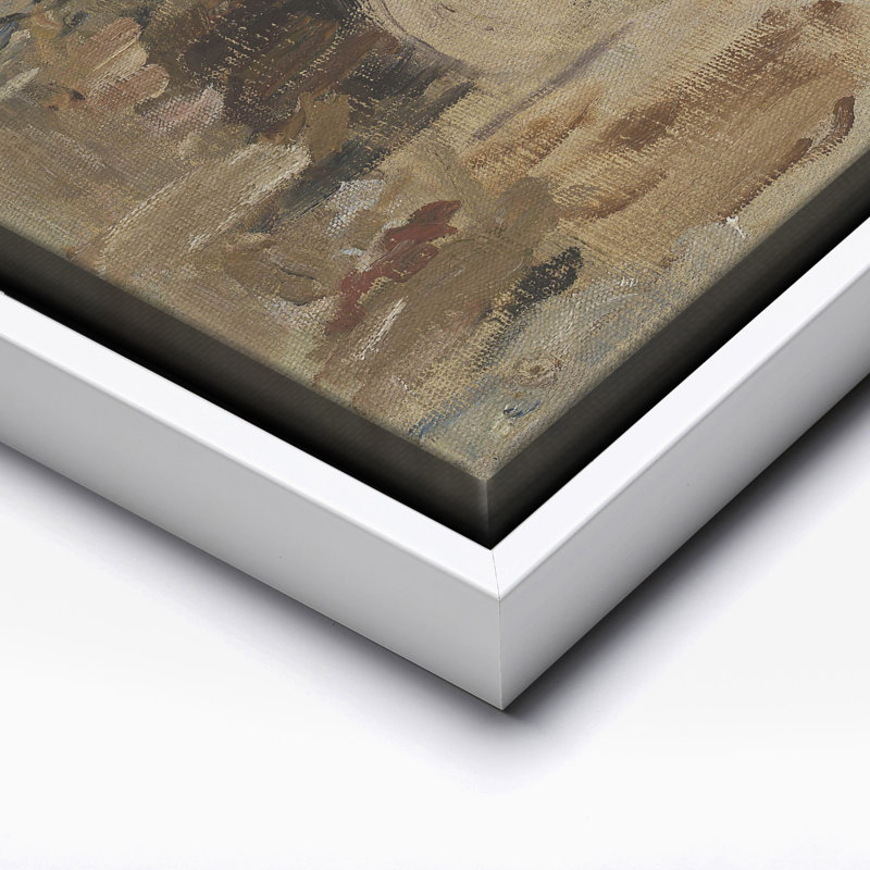The Bazaar, Canvas, 12"H x 16"W, White Framed