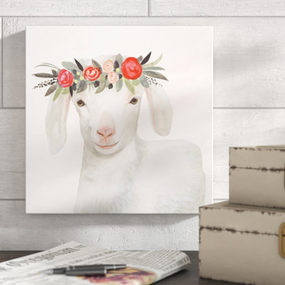 " Garden Goat IV " by Victoria Borges Painting Print