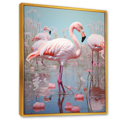 «Grand Flamingo Camargues Calm», reproduction sur toile