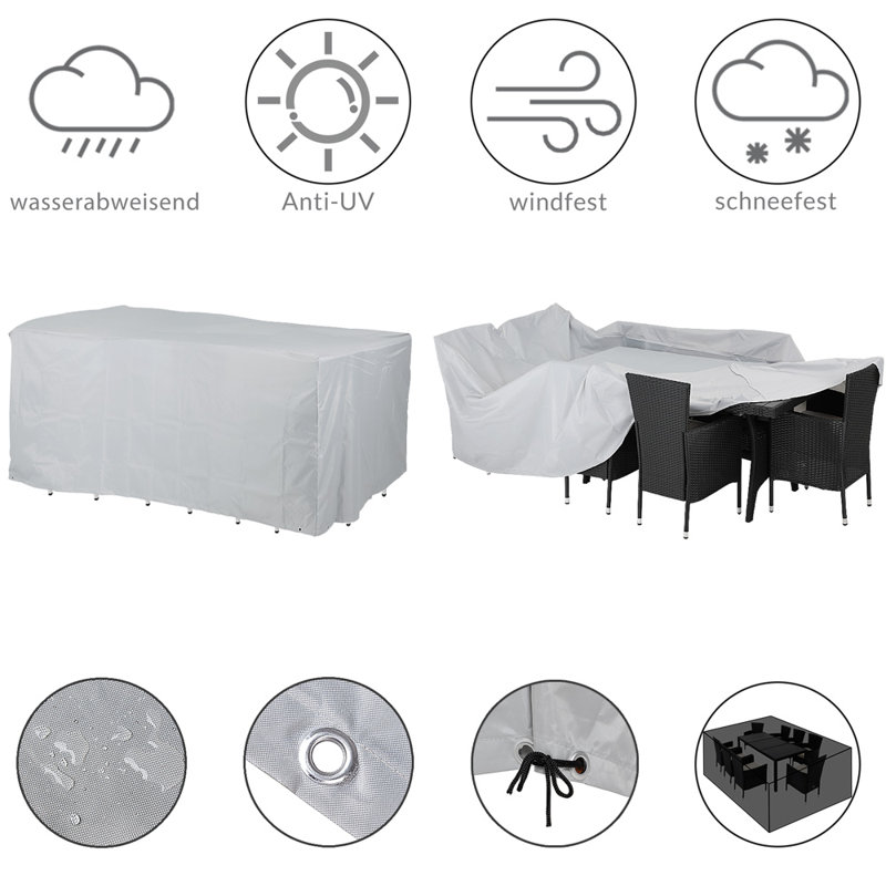 Odriscoll Patio Dining Set Cover, 89" H x 308" W x 138" D