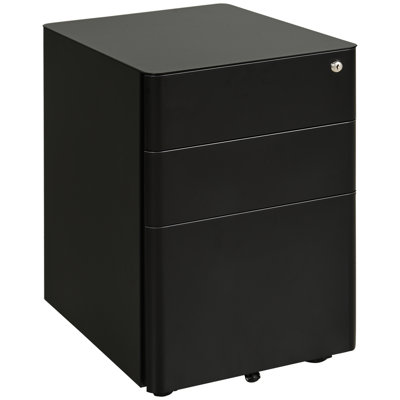 Tukgahgo 39cm Wide 3 -Drawer Mobile Steel File Cabinet