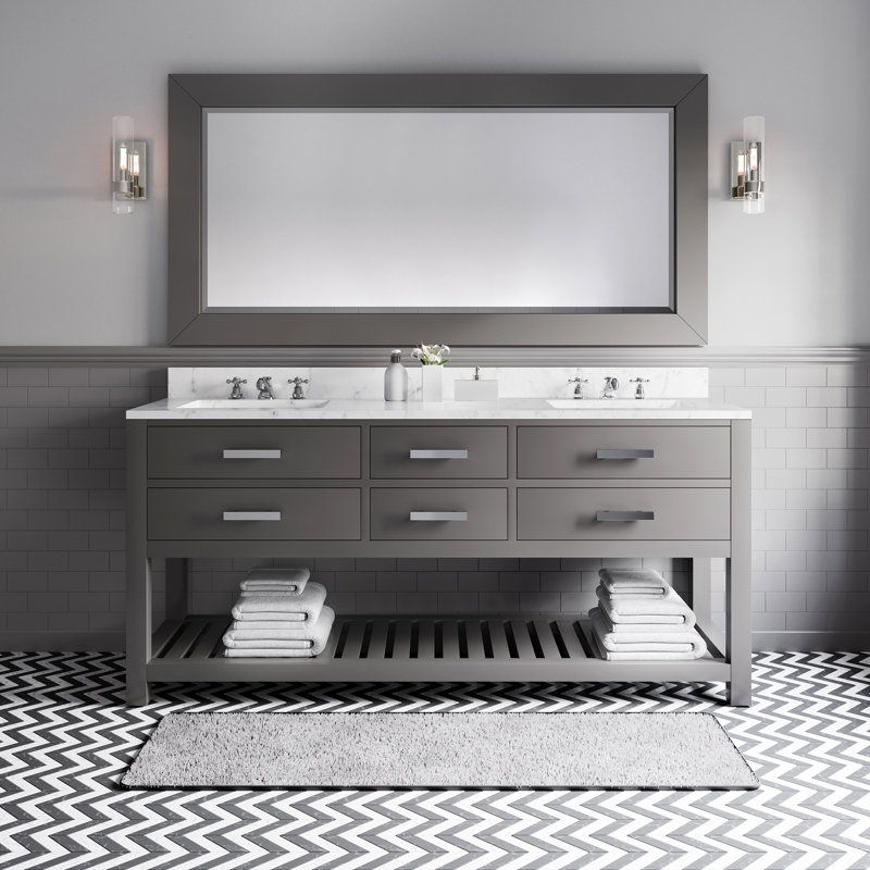 Madalyn 72'' W Double Vanity, Cashmere Gray