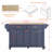 Kitchen Island With Rubber Wood Countertop, Kitchen Cart On 5 Wheels With Storage Cabinet And 2 Top Drawers And A Center Double Layered Storage Drawer, Kitchen Island-250576478