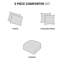 Ensemble d'édredon très grand / très grand - blanc avec imprimé géométrique argenté, doux, 2 taies décoratives, literie en microfibre douce-121054383
