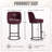 Counter Height Bar Stools Set of 2, Modern Barrel Design with Backrest, Linen Upholstered for Kitchen Island Comfort-1497760734