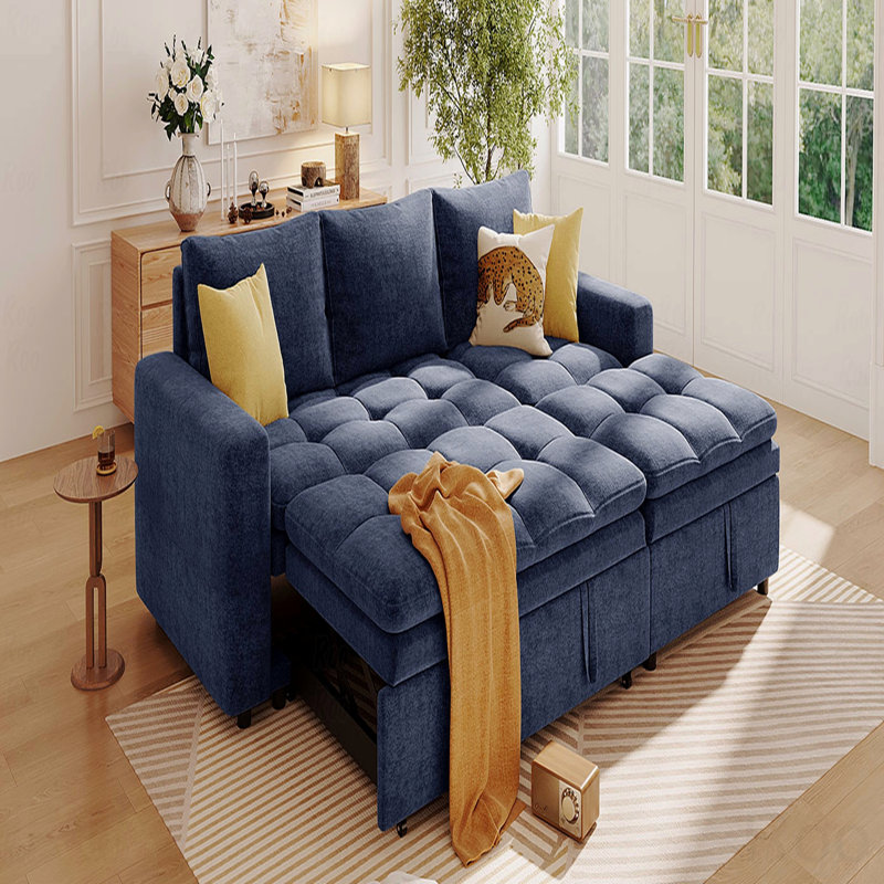 Basic Sectional Sofa, Soft  Upholstered  Sofa Bed With Storage Space