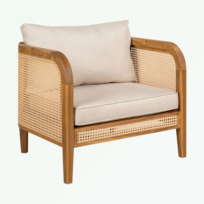 Outdoor Wicker Arm Chair with soft Cushion