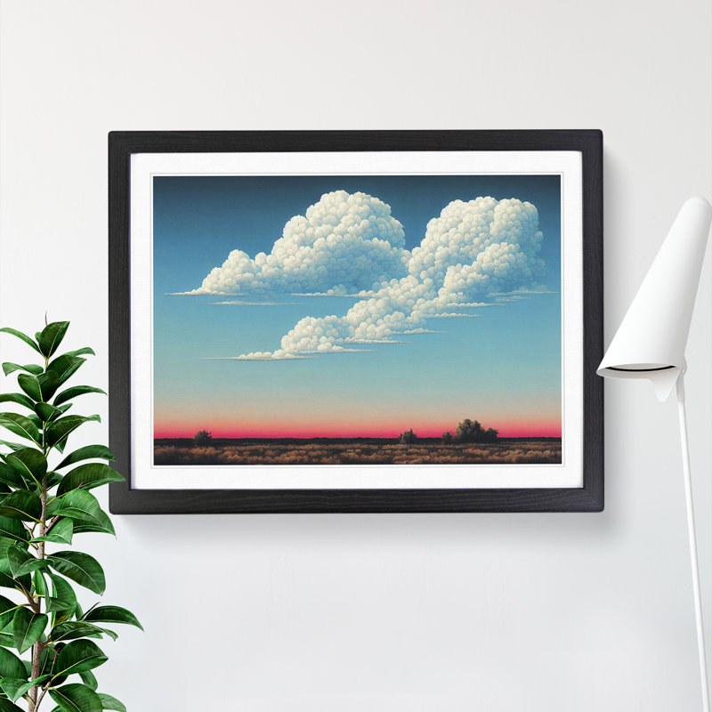 XH1022-8904X The Clouds At Sunset Vol.3 - Single Picture Frame Print, Black Framed, 46cm H x 64cm W x 2cm D