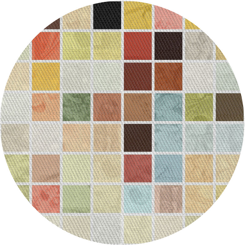 Petrella Geometric Indoor Rug, Round 8'