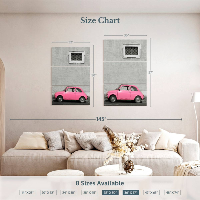 Voiture rétro Mehar Girly, H 65 po x l 42 po