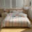 Farmhouse Colorful Pinstripe Washed Cotton Duvet Cover Set-124943810-124943811