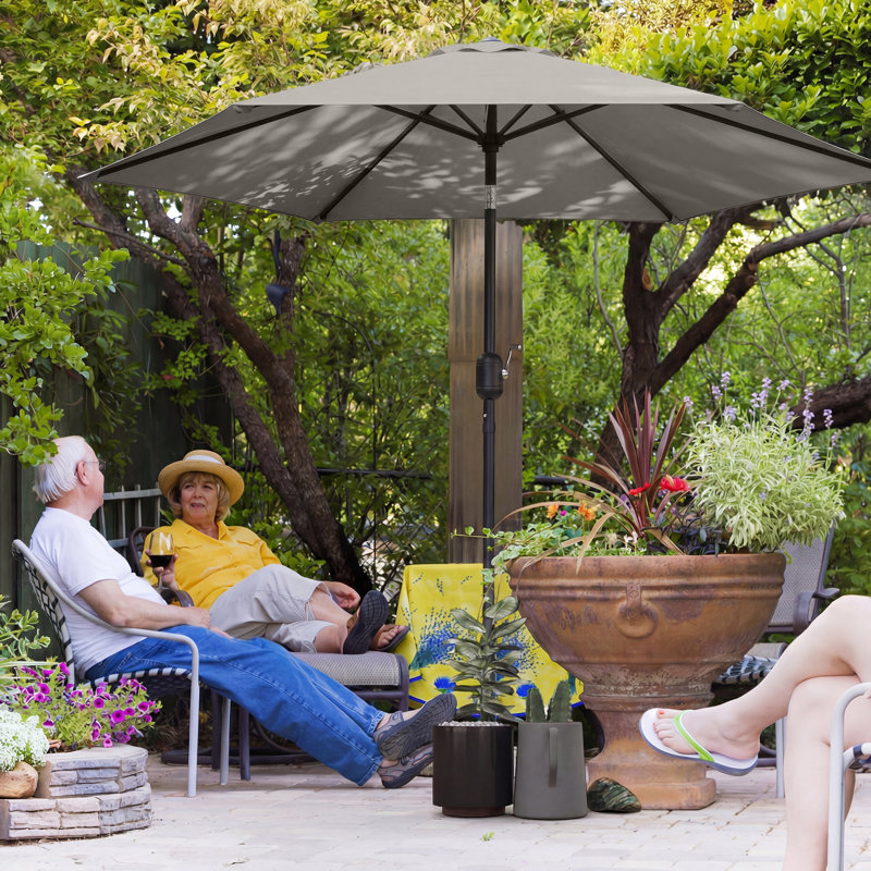 265cm Market Parasol, Grey