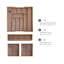 Ensemble 4 pièces de rangement et tiroir extensible en bois d'acacia
