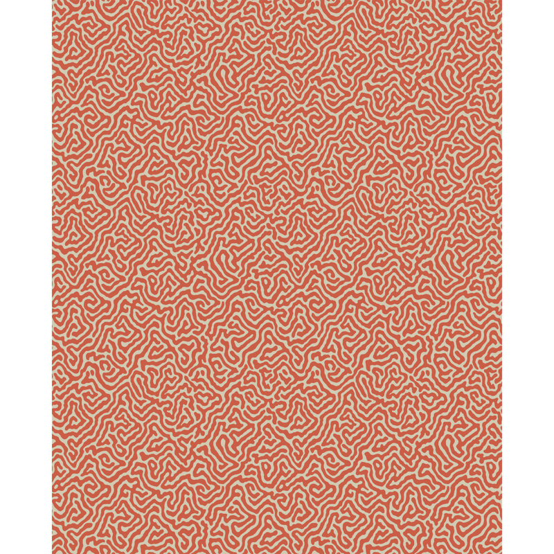 Curio Vermicelli Abstract Wallpaper Roll, Coral