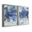 «Blue Room I», ensemble de 2 peintures sur toile encadrées-79427910-79427908