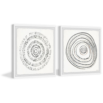 « endless circles »-ensemble de 2 reproductions d’art encadrées sur papier